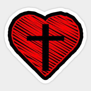 Jesus Heart Costume Gift Sticker